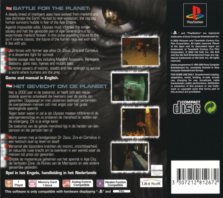 Planète des Singes - Dos