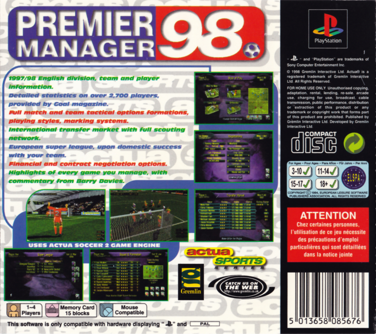 Premier Manager 98 - Dos