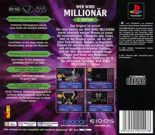 Qui Veut Gagner Des Millions ? Seconde Edition dos