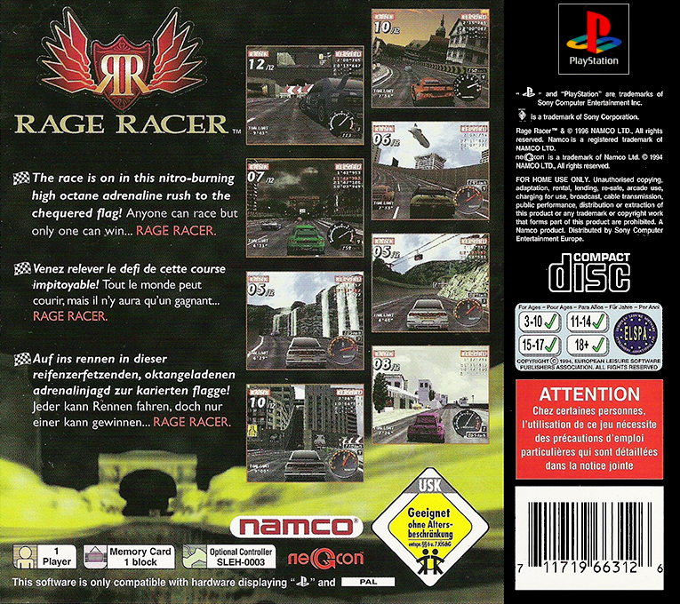 Rage Racer - Dos