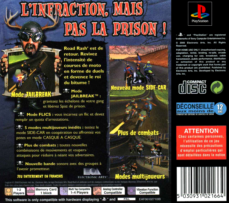 Road Rash : Jailbreak - Dos