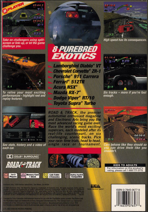 Road & Track Presents : The Need for Speed - Dos