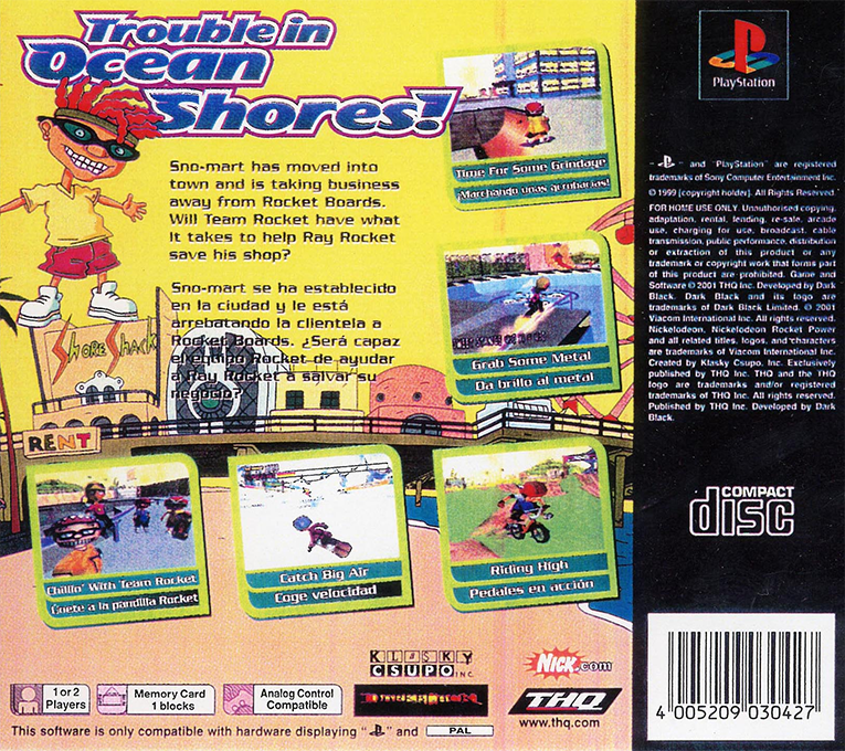 Rocket Power : Sauvetage Extreme - Dos