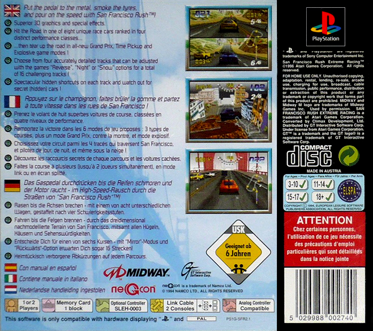 San Francisco Rush : Extreme Racing - Dos