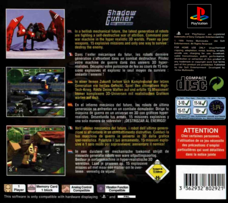 Shadow Gunner - The Robots Wars - Dos