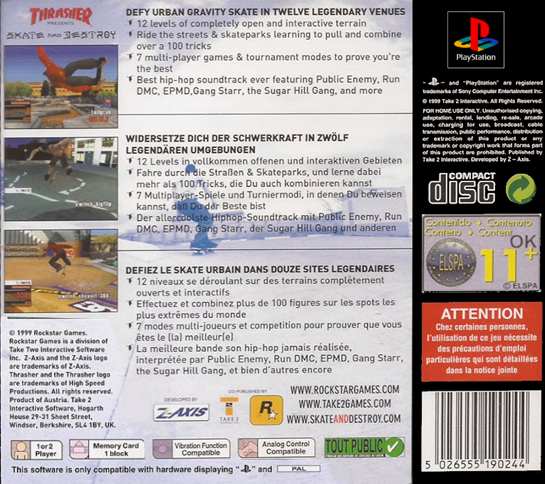 Thrasher : Skate and Destroy - Dos