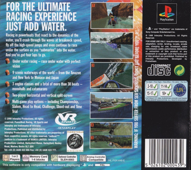 VR Sports Powerboat Racing - Dos