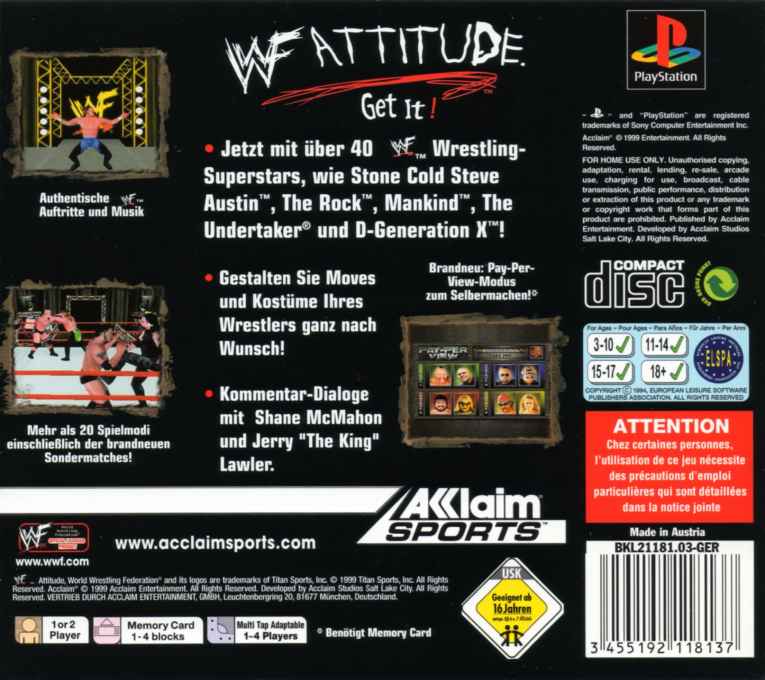 WWF Attitude - Dos