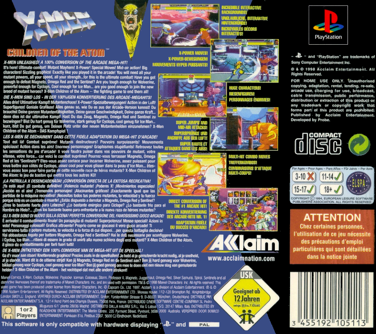 X-Men : Children of the Atom - Dos