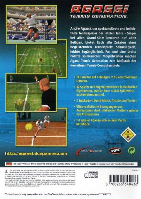 Agassi Tennis Generation - Dos