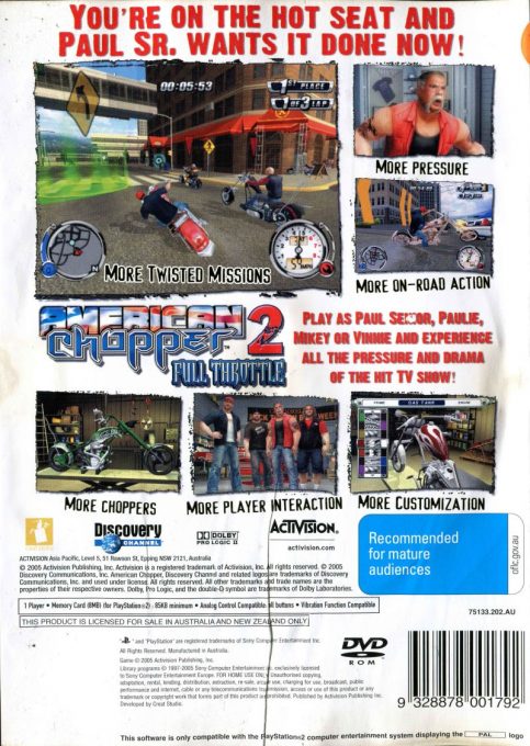 American Chopper 2 : Full Throttle - Dos