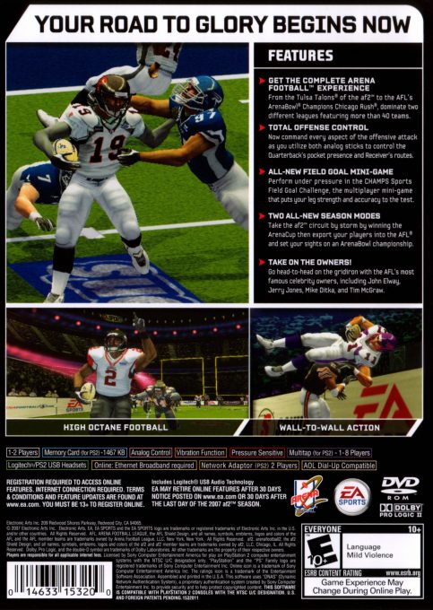 Arena Football : Road to Glory - Dos