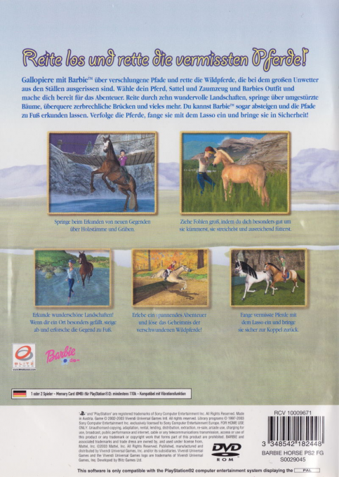 Barbie Horse Adventures : Wild Horse Rescue - Dos