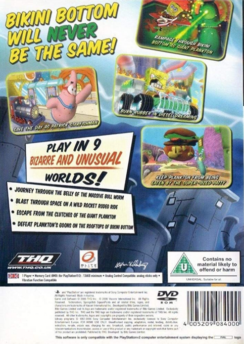 Bob L'eponge - La Créature Du Crabe Croustillant - Dos