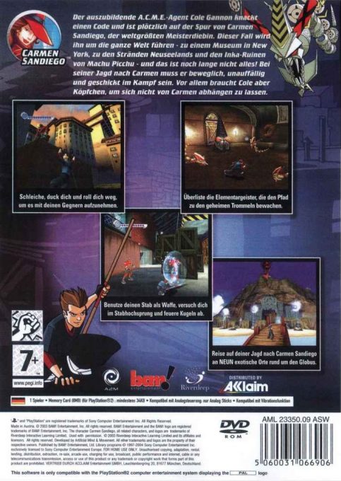 Carmen Sandiego : Le Secret des Tam-Tams Volés - Dos