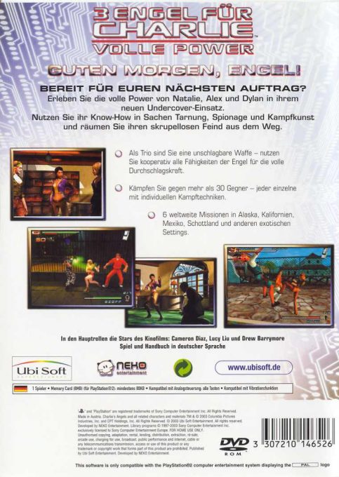 Charlie's Angels : Les Anges Se Déchaînent - Dos