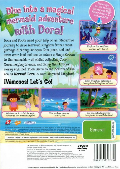Dora Sauve les Sirènes dos