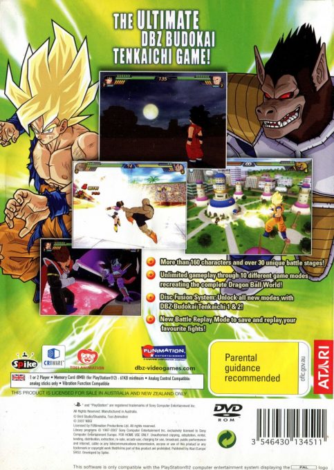Dragon Ball Z : Budokai Tenkaichi - Dos