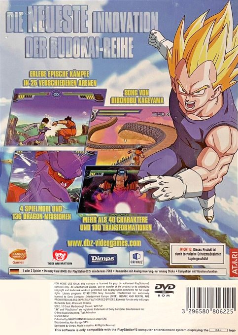 Dragon Ball Z : Infinite World - Dos