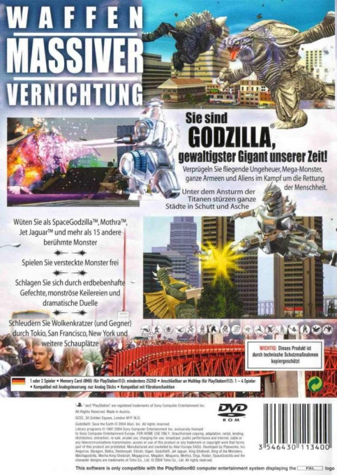 Godzilla : Save the Earth - Dos