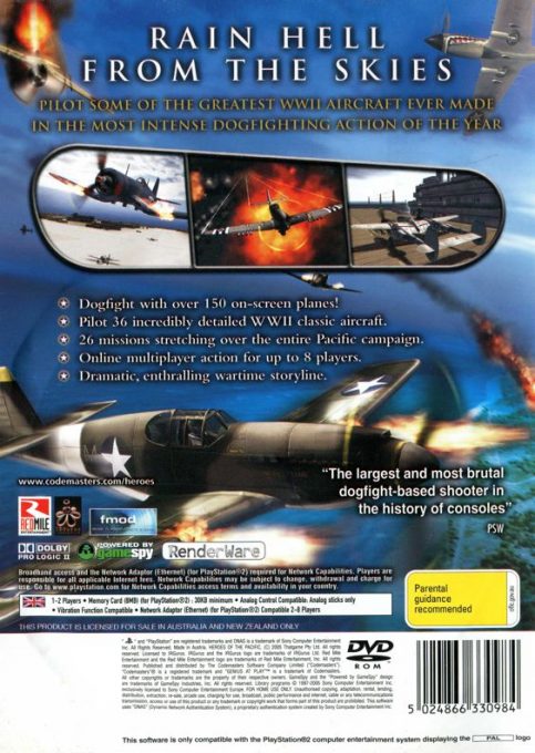 Heroes of the Pacific - Dos