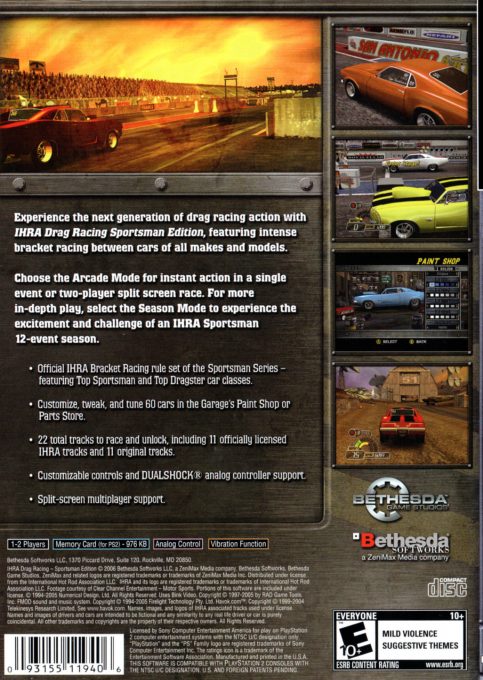 IHRA Drag Racing : Sportsman Edition dos