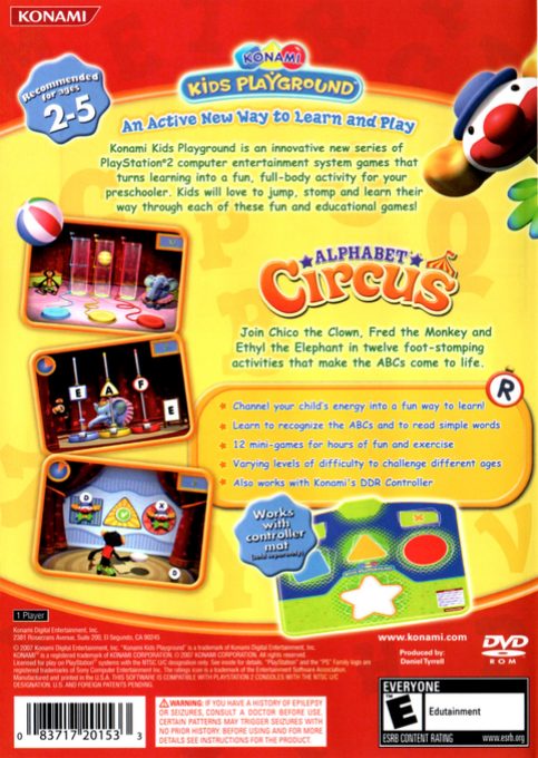 Konami Kids Playground : Alphabet Circus dos