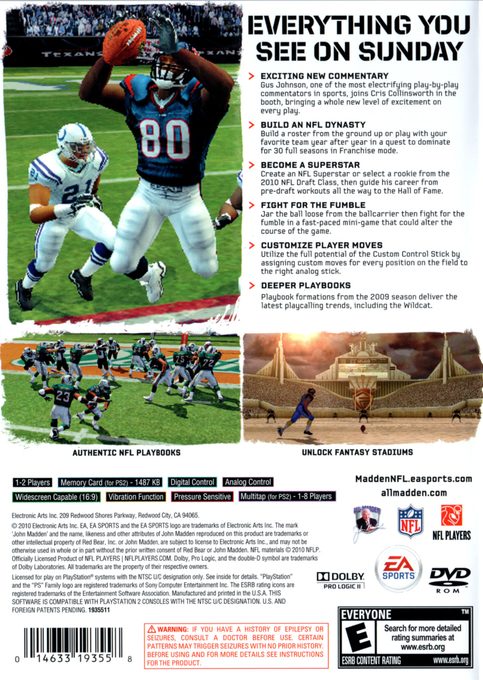 Madden NFL 11 dos