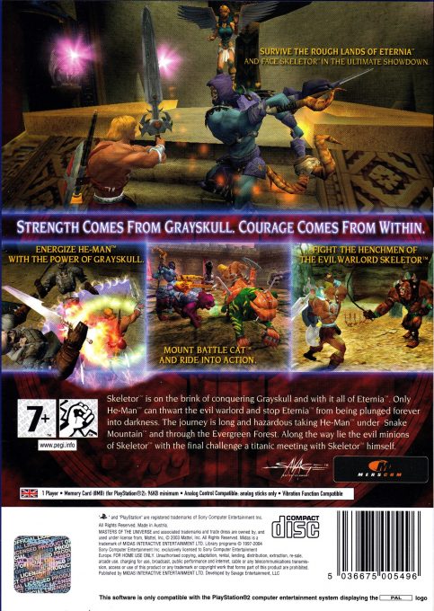 Masters Of The Universe - He-man - Defender Of Grayskull - Dos