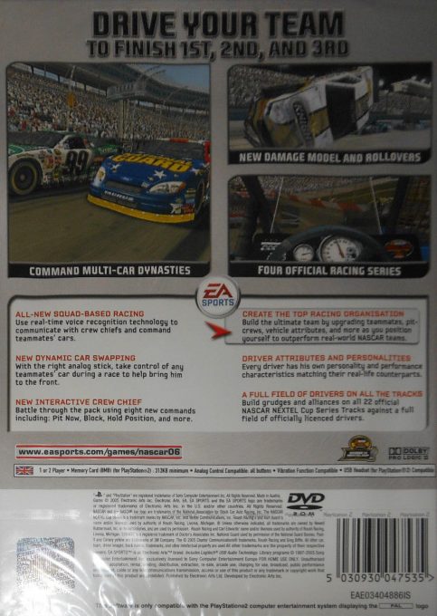 NASCAR 06 : Total Team Control - Dos