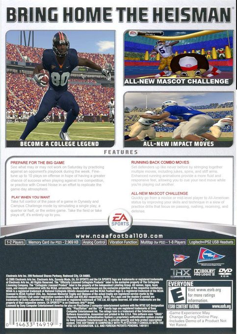 NCAA Football 09 dos