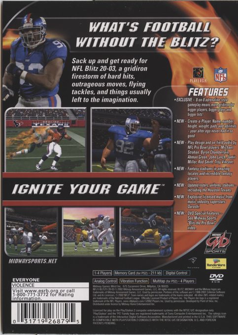 NFL Blitz 2003 dos