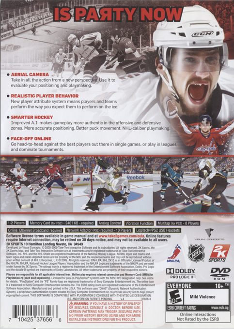 NHL 2K10 dos