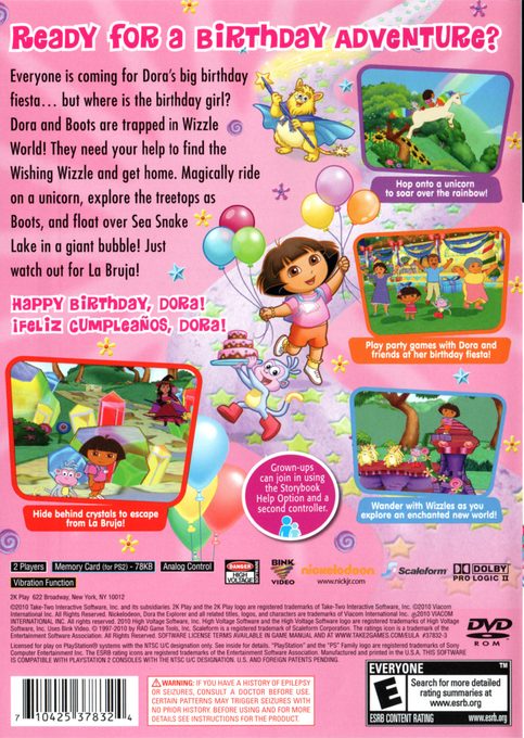 Nickelodeon Dora's Big Birthday Adventure dos