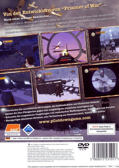 Pilot Down : Derrière les Lignes Ennemies - Dos