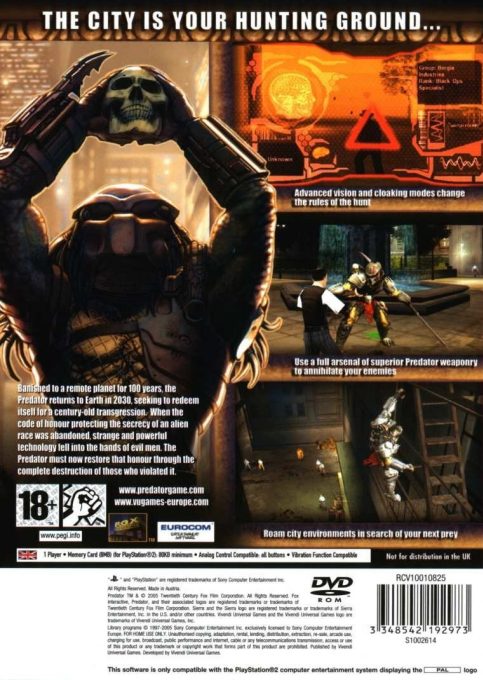 Predator : Concrete Jungle - Dos