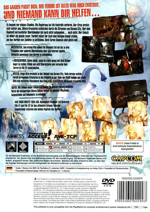 Resident Evil : Outbreak, File #2 - Dos