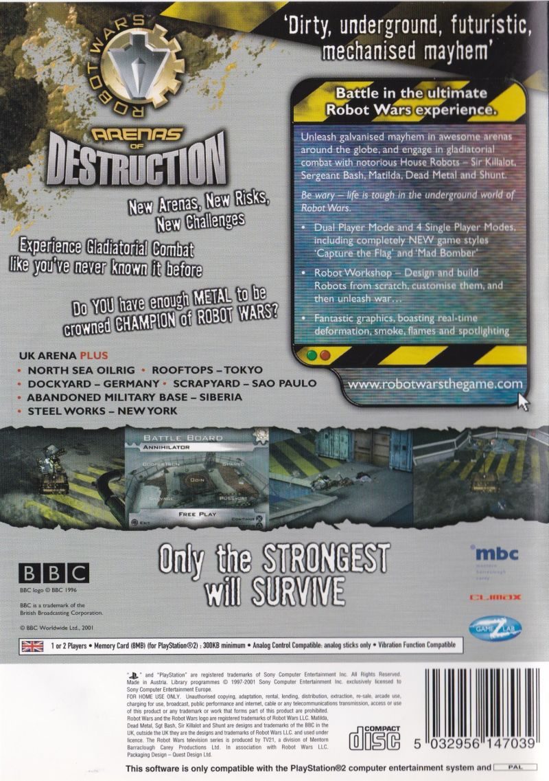 Robot Wars - Arenas Of Destruction - Dos