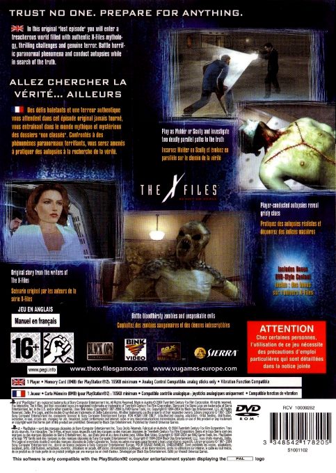 The X-Files : Resist or Serve - Dos