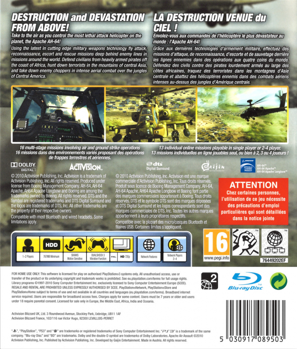 Apache : Air Assault - Dos