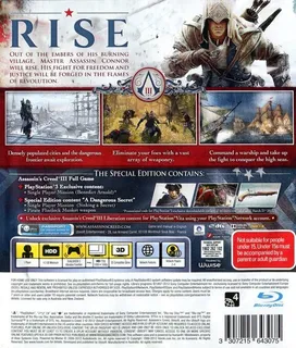 Assassin's Creed 3 - La Tyrannie Du Roi Washington - Partie 1 - Déshonneur - Dos