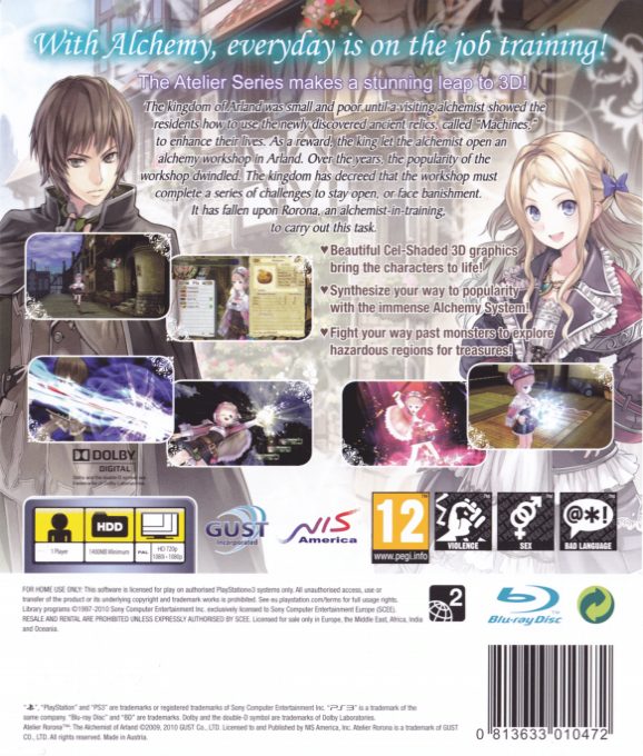 Atelier Rorona : The Alchemist of Arland - Dos