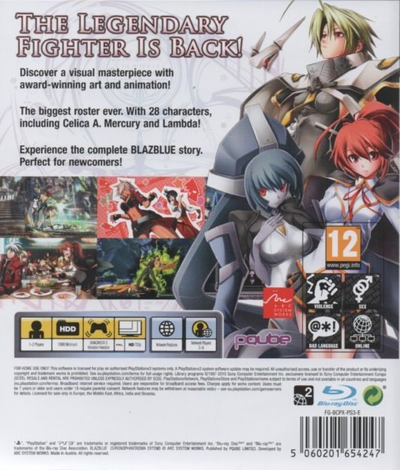 BlazBlue : Chrono Phantasma Extend dos