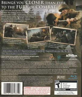 Call of Duty 3 : En Marche vers Paris - Dos