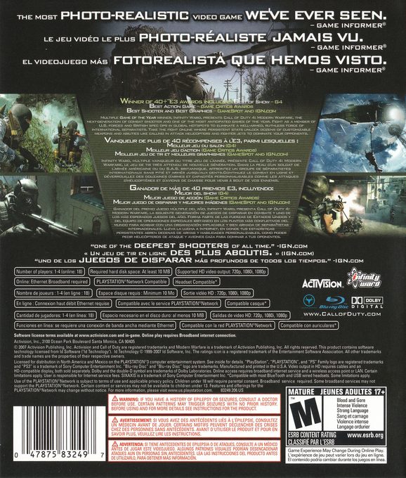 Call of Duty 4 : Modern Warfare - Dos