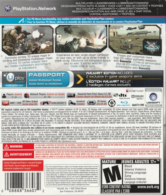 Ghost Recon : Future Soldier dos