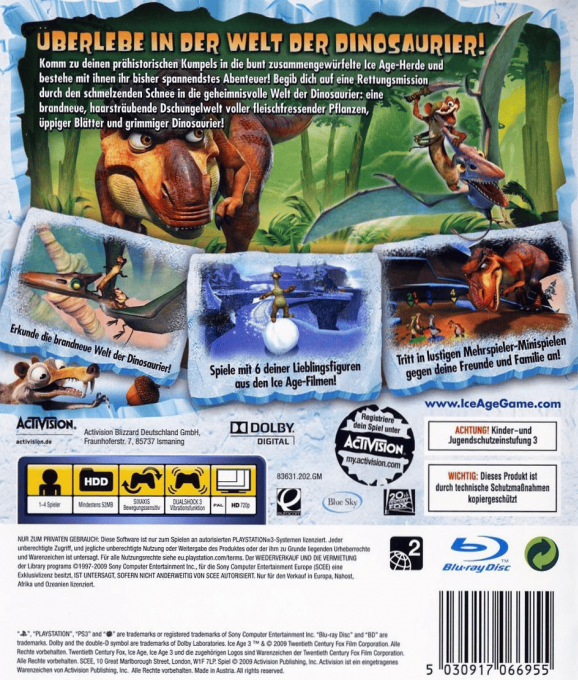 L'Age de Glace 3 : Le Temps des Dinosaures - Dos