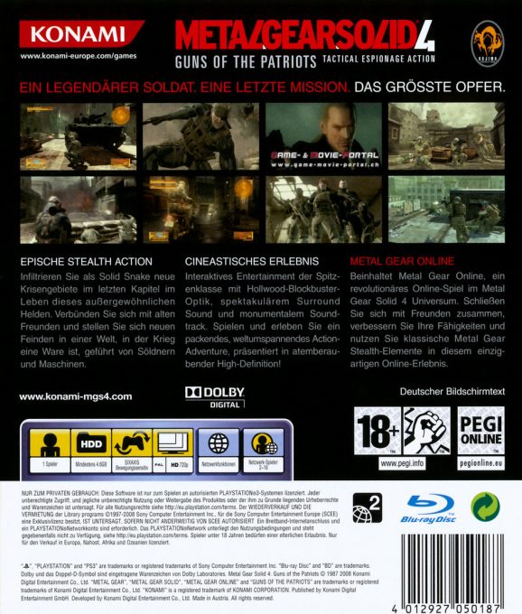 Metal Gear Solid 4 : Guns of the Patriots dos