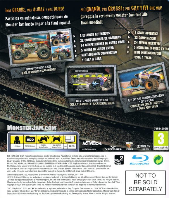 Monster Jam : Path of Destruction - Dos