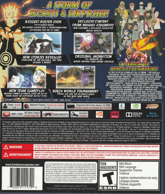 Naruto Shippuden - Ultimate Ninja Storm Collection - Dos